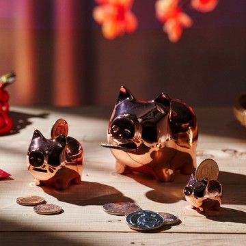【GOLDENPIG】招財金豬 捌 玫瑰金