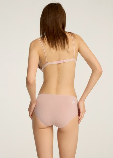 夢境花園．花邊高腰三角內褲(罌粟粉-刺繡追花小狗)