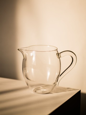 防燙側把玻璃公道杯分茶器茶海高硼硅耐熱功夫茶鷹嘴透明公杯勻杯