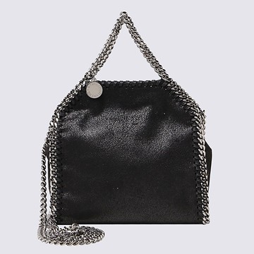 Stella McCartney Black Faux Leather Micro Falabella Tote Bag