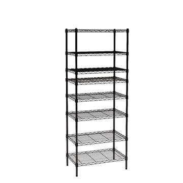 【客尊屋】粗管/小資型 45X70X195Hcm 黑武士八層架黑武士