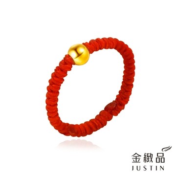 金緻品 黃金蠟繩戒指 小金珠 0.03錢