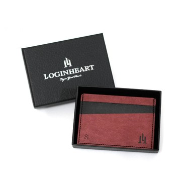 loginheart免取卡正面感應卡夾 氣勢紅黑 可客製 各類卡片 直接感應不受其他卡片干擾