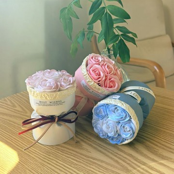 【台灣出貨】浪漫永生玫瑰乾花車載出風口裝飾迷你小花束成品520情侶母親禮物永生乾燥花  乾燥花束 永生花 紀念日 送禮