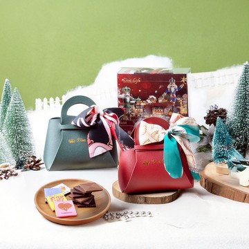 快速出貨【Diva Life】聖誕胡桃鉗 比利時巧克力片12入迷你柏金包｜交換禮物、聖誕送禮