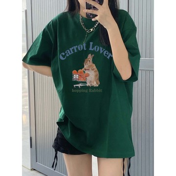【PRPN】100%純棉 女生衣服 短袖T恤 正韓短袖 寬鬆上衣 純棉 t恤 蓋屁股上衣 潮流衣服 運動上衣 夏日穿搭