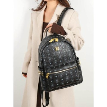 超火的小熊時尚潮流日韓雙肩包學院風鉚釘背包大容量學生旅行書包