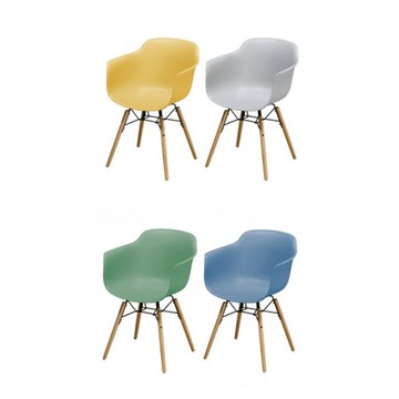 【MUNA 家居】迪拉餐椅/休閒椅(共四色)(單只)黃色