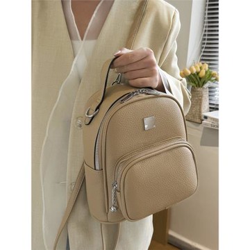 極簡小清新純色雙肩包簡約女大學生小巧多巴胺背包韓系時尚單肩包