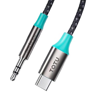 TOTU 拓途 AUX Type-C轉3.5mm音頻轉接器 AD-8 鋁合金+塑料+尼龍編織線 1M  1條
