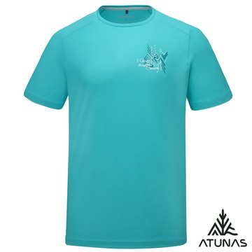 【ATUNAS 歐都納】男款POLARTEC POWER DRY短袖T恤(A1TS2501M青石綠)
