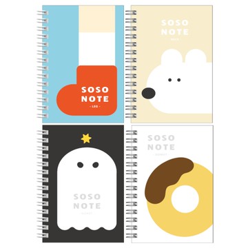 SOSO 側翻筆記本 72K-腿/老鼠/精靈/甜甜圈