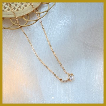 流星尾吊墜O字鏈條 Choker鎖骨鏈 仙女項鍊女