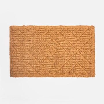 奧可利壓紋天然椰鬃門墊45x75cm 菱形紋