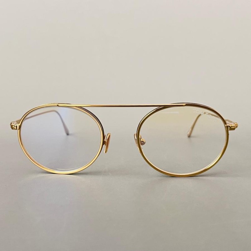 メガネ トムフォード TOM FORD オーバル ゴールド メタル セル