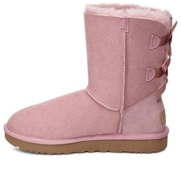 (WMNS) UGG Bailey Bow II 2.0 Fleece Lined Pink