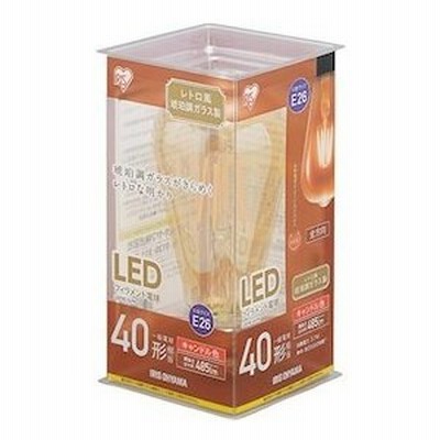 アイリスオーヤマ 【LDF4C-G-FK】 LEDフィラメント電球 レトロ球 E26 40形相当 ST形