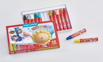 SIMBALION 雄獅 12色特大號蠟筆 WNL12A