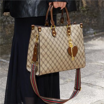 香港I.TGREG女包新款大容量手提托特包高級感印花斜挎包文件包包