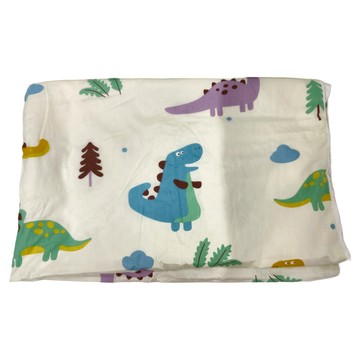 HA Baby Bed 環安極致呵護魔豆毯禮盒 100%棉  130 x 100cm  恐龍樂園 白色