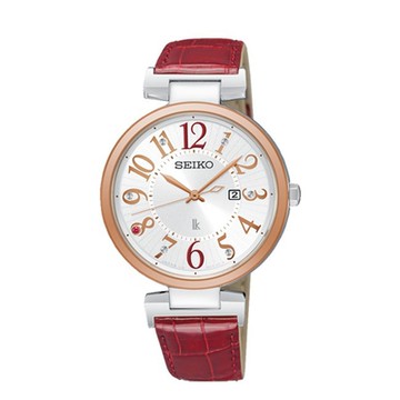 SEIKO 精工 LUKIA 鱷魚皮 石英腕錶-女錶(SUT336J1)32.6mm SK008