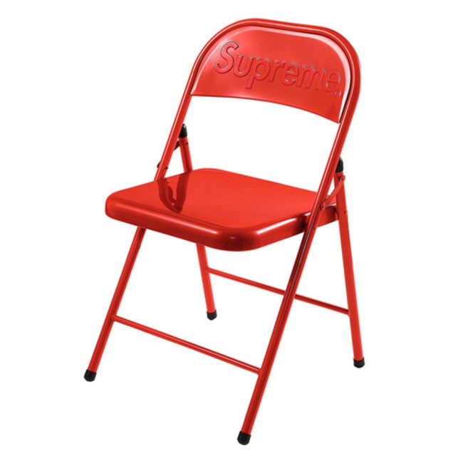 SUPREME - 20FW Metal Folding Chair 折疊椅鐵椅椅子(RED 紅色) 化學 