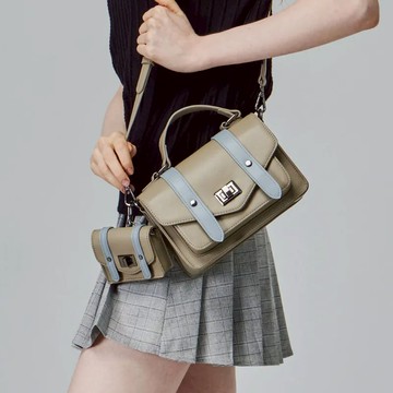 【MOZ瑞典駝鹿】 防潑水 翹課信封劍橋包(沙漠灰)M