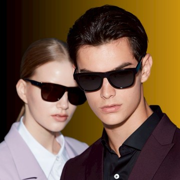 【ROSIE ALLAN】Kelly黑 時尚墨鏡｜方型黑色琥珀鏡框呈現色澤多變🔥