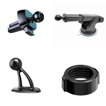 【17MM萬象頭規格車用替換底座】 出風口夾 儀錶板底座 車載手機支架配件 螺帽 吸盤底座 腳踏車底座 機車底座