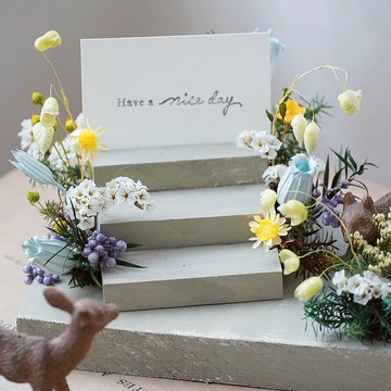 【DIY材料包】蓋一個小樓梯花園Memo座 / 附簡易說明書電子檔