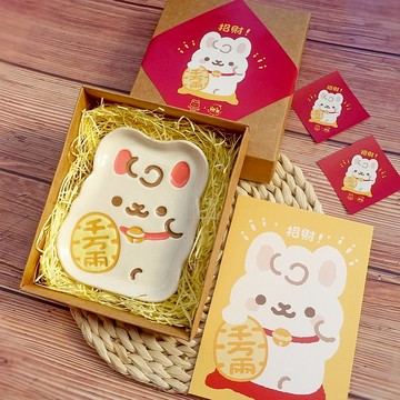 好評追加│緹拉兔 X HEY鳥朋友│招財│手作陶盤套組│交換禮物