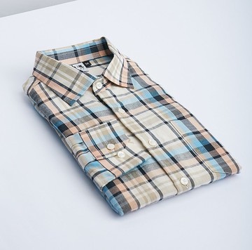 橘卡其彩格紋襯衫-想擺脫大眾格紋,那你必須擁有這件格子襯衫