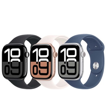 Watch Series 10 (GPS+行動網路版) 46mm鋁金屬錶殼搭配運動型錶帶- S/M