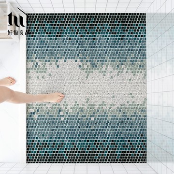【好物良品】《海洋意象》大尺寸絲圈浴室防滑墊｜快速排水不積水 可DIY裁切 陽台浴室通用止滑墊