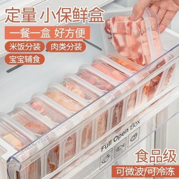 臺灣出貨⚡冰箱凍肉 分格盒子 冷凍收納盒 食品級 專用 小號 保鮮盒 冰箱收納 分裝盒 WRNX