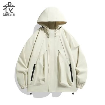 DR更衣室-男裝 秋冬運動休閒連帽外套 防風 衝鋒衣  情侶外套 百搭 男生外套 寬鬆【NL684066】