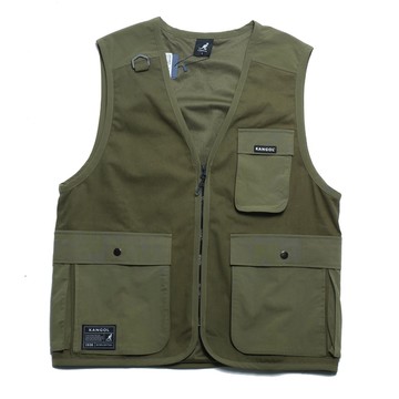 KANGOL 背心 中性 軍綠 工裝背心 男女 6255148372