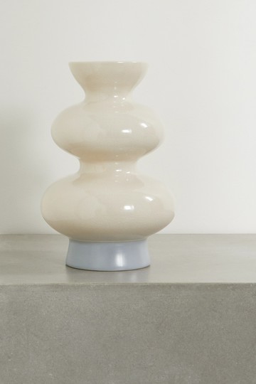 Marloe Marloe - + Net Sustain Ellery Glazed Stoneware Vase - Cream - one size