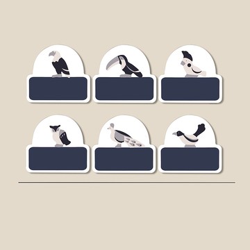 姓名貼紙 耐高溫 防水姓名貼 鳥系