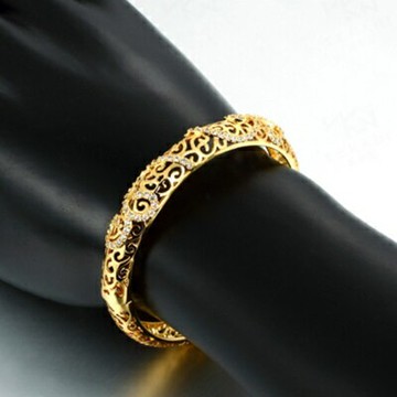 現貨+預購 玫瑰金手環純銀鑲鑽手鍊-時尚創意鏤空花紋母親節生日情人節禮物女飾品2色73bt10【獨家進口】【米蘭精品】