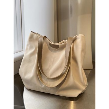 休閑大容量2025女帆布袋單肩包簡約百搭帆布包托特包大學生上課包