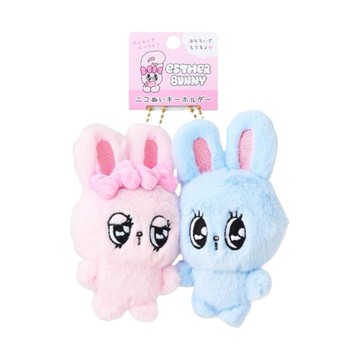(預購) 日本 艾絲樂小兔磁吸對娃吊飾-粉藍 約18x12x4.5cm (JN1481)