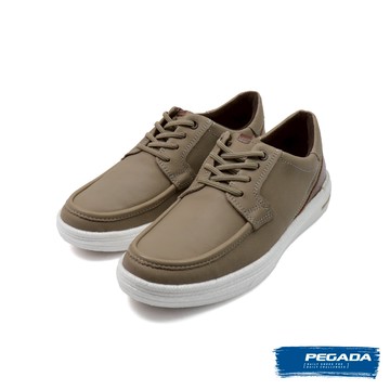 【PEGADA】巴西原廠免綁帶輕量氣墊休閒鞋 卡其色(112002-ARE)