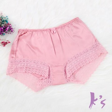 Ks凱恩絲 台灣製 純蠶絲透氣親膚涼感四角平口內褲 (桔色)