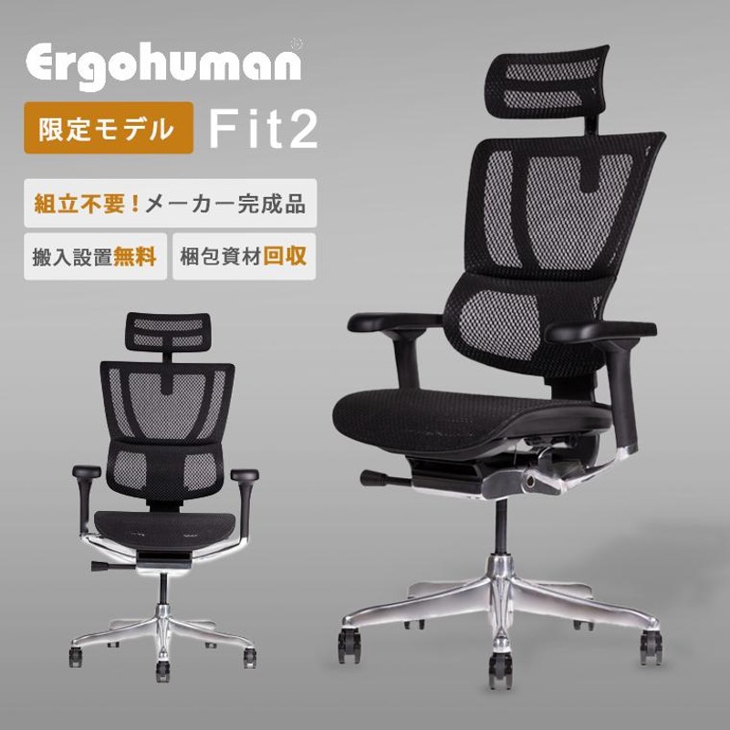 エルゴヒューマン フィット2 限定モデル・メーカー組立済完成品 Ergohuman Fit ヘッドレスト付 沖縄県・離島以外送料無料 |  LINEブランドカタログ