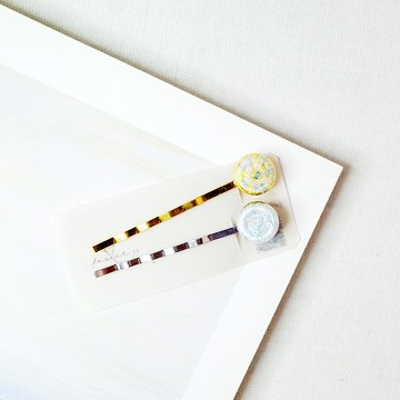 手刺繡髮夾 一字夾