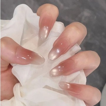 💗台灣出貨💗純手工穿戴甲美甲穿戴甲玻璃珠貓眼氣質高階氛圍感顯白假指甲貼片