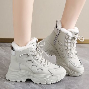 【LN】現+預 厚底增高加絨休閒靴(女鞋/女靴/短筒靴/短靴/保暖)