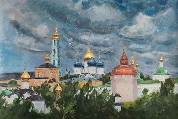 教堂畫 原畫 帆布畫 山水畫