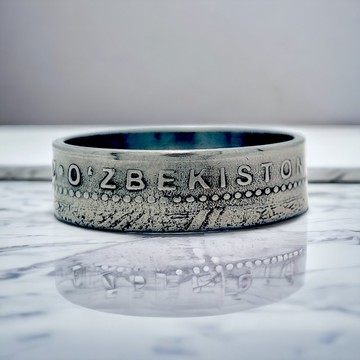 烏茲別克錢幣戒指 500soums 2018年、烏茲別克男戒、烏茲別克戒指